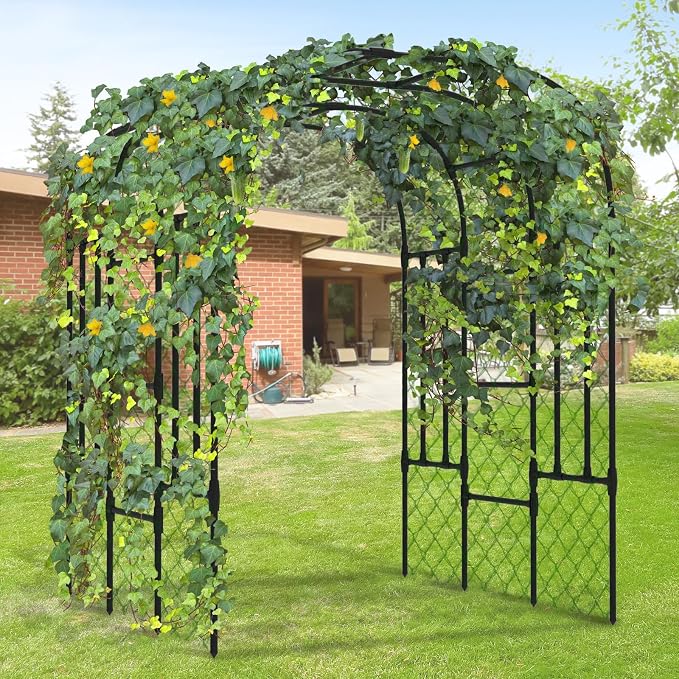 Trellis for Climbing Plants Outdoor - Size of the Grape Vine Trellis: 71 * 69 * 79 inch - Cucumber Trellis for Raised Bed, Garden Trellis for Climbing Plants, Cucumber, Vegetable, Tomato