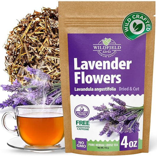 4 oz. Dried Lavender Flowers Herb Tea (Lavandula angustifolia) - 113 g Lavender Herbs Dried Tea Flores de lavanda