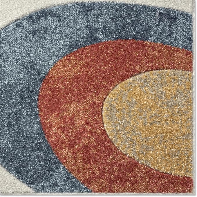 Home Dynamix Tribeca Slade Contemporary Abstract Area Rug, Blue/Rust, 7'10"x10'6"