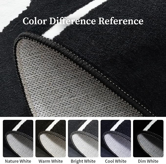 5x7 Washable Modern Abstract Black White Area Rug | Ultra-Thin Low Pile, Non-Slip TPE Backing, Soft Stain Resistant, Machine Washable, for Bedroom Livingroom High Traffic