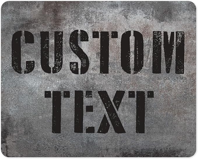 Custom Sign, Custom Street Sign, 11 Font Colors, 13 Font Styles, 4 Hole Options, 22 Sizes, 24x30 Inches, Rust Free DiBound, Fade Resistant, Made in USA by My Sign Center (Grunge Metal)