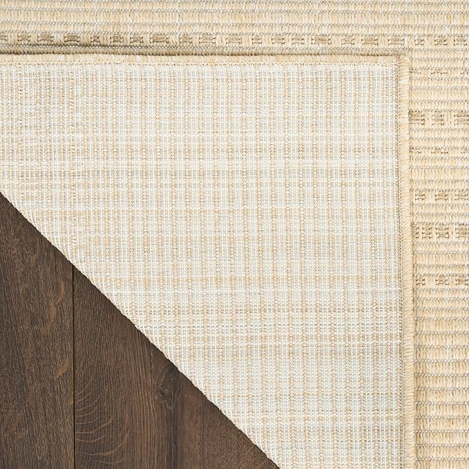 Nourison Home Tulum Cream 4' x 6' Area Rug - Easy Clean, Non Shedding, Bed Room, Living Room, Dining Room, Kitchen (4' x 6')