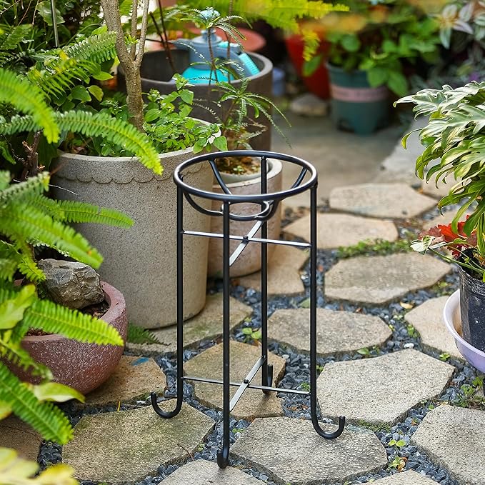 Metal Gazing Ball Stand for 10 Inch Ball, Glass Gazing Globes, Black Gazing Globe Display Stand for Garden Decor, Indoor/Outdoor