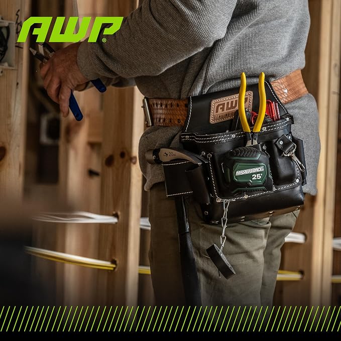 AWP Tool Pouch, Electrician Tool Pouch, Premium, Professional Multi-Pocket Organizer