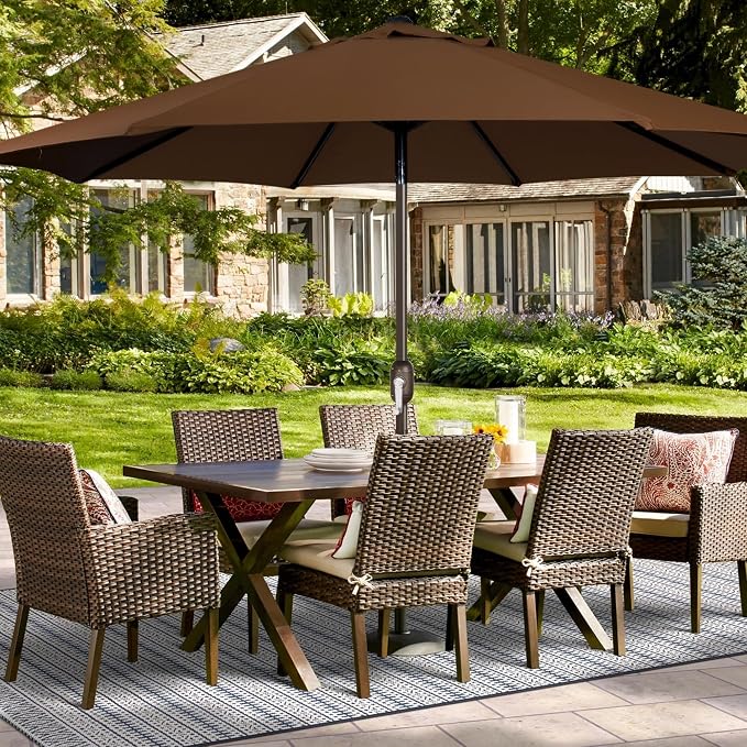 Blissun 9ft Patio Umbrella Replacement Canopy, Market Umbrella Top, Outdoor Table Umbrella Canopy for 8 Ribs, Canopy Only