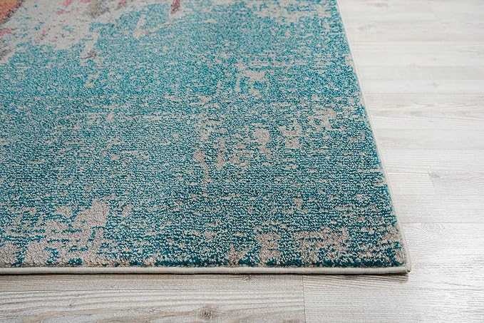 Nourison Home Celestial Sealife 7'10" x 10'6" Area Rug - Easy Clean, Non Shedding, Bed Room, Living Room, Dining Room, Kitchen (8' x 11')