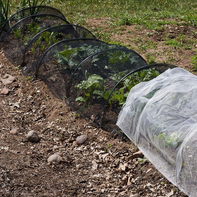 Zonon Mosquito Netting Garden Insect Mesh Netting Garden Patio Mesh Screen Net Fly Insect Bug Bird Net Barrier for Patio Balcony Porch Gazebo Vegetables Fruits Plant Protection(9.84 x 98.43 ft,Black)