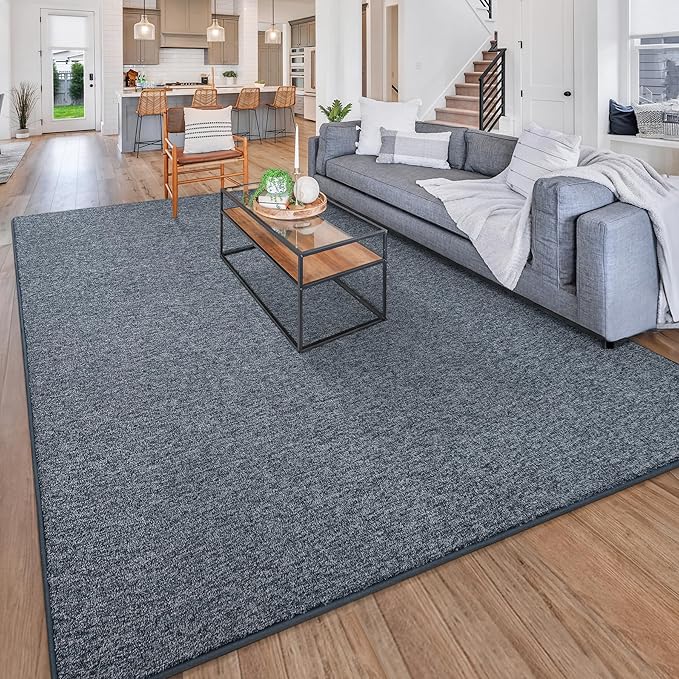 Chicrug Memory Foam 3x5 Area Rugs for Bedroom Living Room Entryway | Low-pile Soft Carpet Rug for Kids Playroom, Floor Rug for Bedside Dorm Dining Room Home, Blue and White