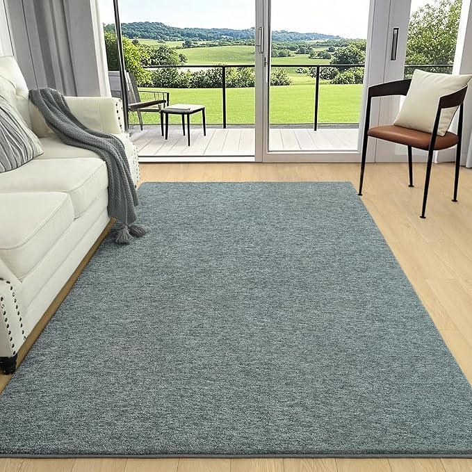 AROGAN Small Area Rugs for Bedroom, 2×4 Non Slip Runner Rug, Grey & Green | Washable Fluffy Carpet with Memory Foam, Indoor Rug Runner for Kitchen, Bedside, Entryway Bathroom Home Decor