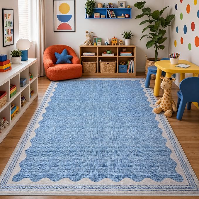 GarveeHome Scalloped Rug