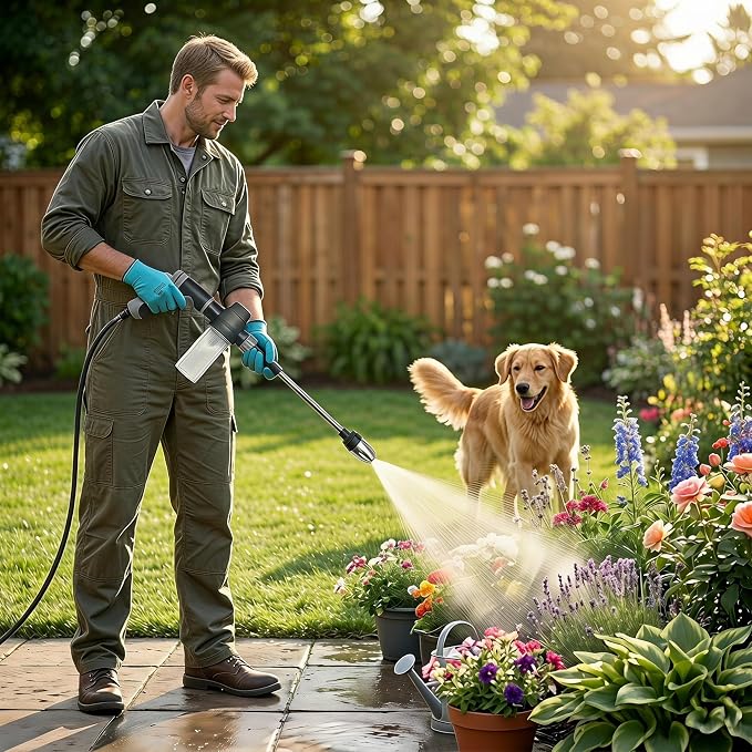 Hose Hawk pro Pressure Washer, 2026 New Adjustable Rotary Spray Gun with Jet Hose Nozzle High Pressure, Anti‑Slip Grip & Quick Connector, Ideal for Car Washing, Garden, Lawn, Plants & Pets