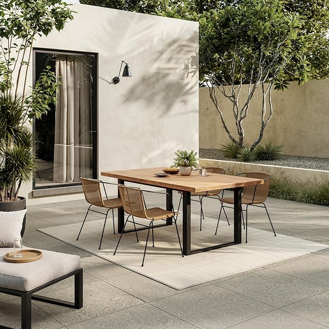 Nourison Home Horizon Indoor/Outdoor Grey 4' x 6' Area Rug - Easy Clean, Non Shedding, Bed Room, Living Room, Dining Room, Kitchen (4' x 6')