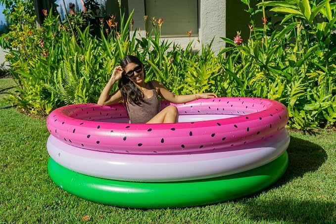 Poolcandy Inflatable Party Sunning Pool, Watermelon