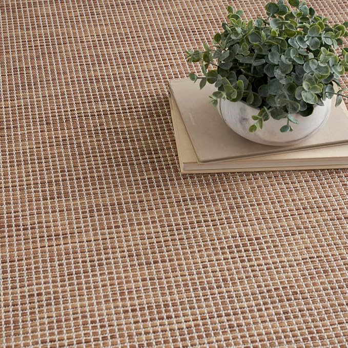 Nourison Home Positano Jute 9' x 12' Area Rug - Easy Clean, Non Shedding, Bed Room, Living Room, Dining Room, Kitchen (9' x 12')
