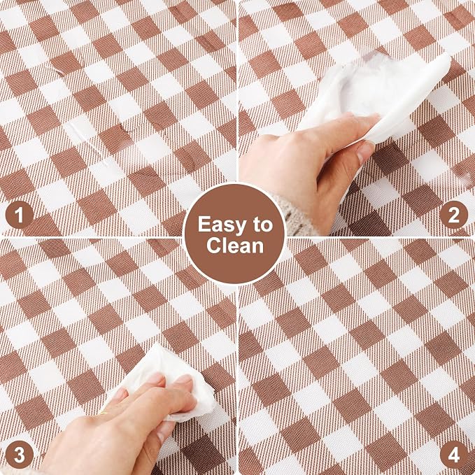 Picnic Large Blanket,78” × 78” Large Camping Blanket,with Handle,Waterproof and sandproof Bottom,Machine Washable,Outdoor Foldable Hiking Blanket, Portable and Easy to Clean (Coffee Grid)