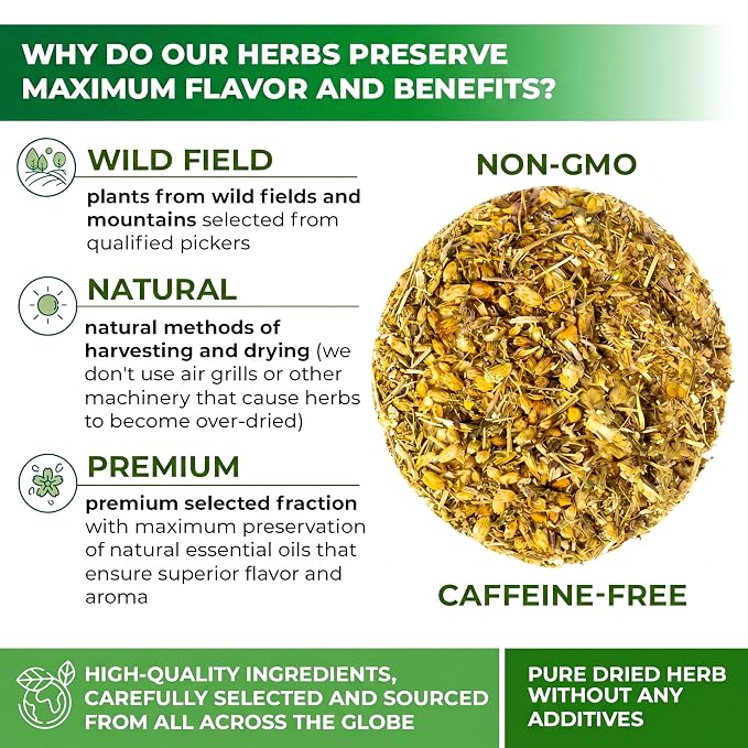 4 oz. Yarrow Herb Dried Yarrow Leaf & Flower Herbal Tea (Achillea Millefolium Tea) - 113g Herb Tea Milenrama