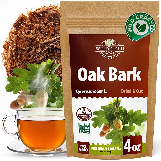 4 oz. Oak Bark Tea Tree Bark Herbs Сascara (Cortex Quercus) - 113g Herb Tea Corteza De Roble