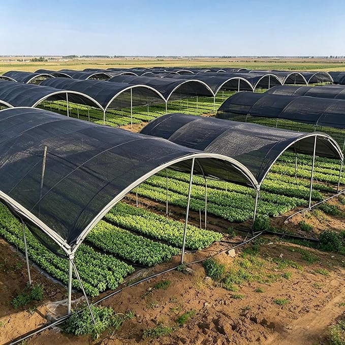 40% 30 X 50 FT Black Shade Cloth, Outdoor Woven Sun Shade with Grommets, Durable Breathable Netting Shading Antifreezing for Patio, Garden, DIY Home, Plants Cover, Greenhouse, Dog Kennel