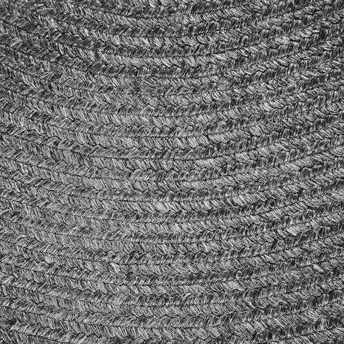 Superior Indoor Outdoor Area Rug, Handwoven Reversible Braided Home Decor for Living Room, Kitchen, Entryway, Patio, Front Porch, Deck, Modern, Boho, Farmhouse Style, 5' x 8' Oval, Charcoal