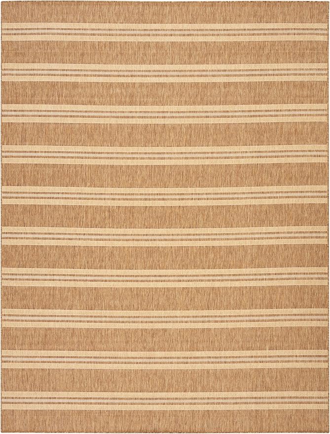 Nourison Home Horizon Indoor/Outdoor Natural 9' x 12' Area Rug - Easy Clean, Non Shedding, Bed Room, Living Room, Dining Room, Kitchen (9' x 12')