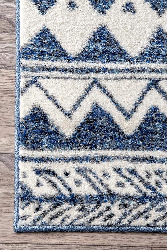 nuLOOM Transitional Tribal Becky Area Rug, 4' x 6', Navy