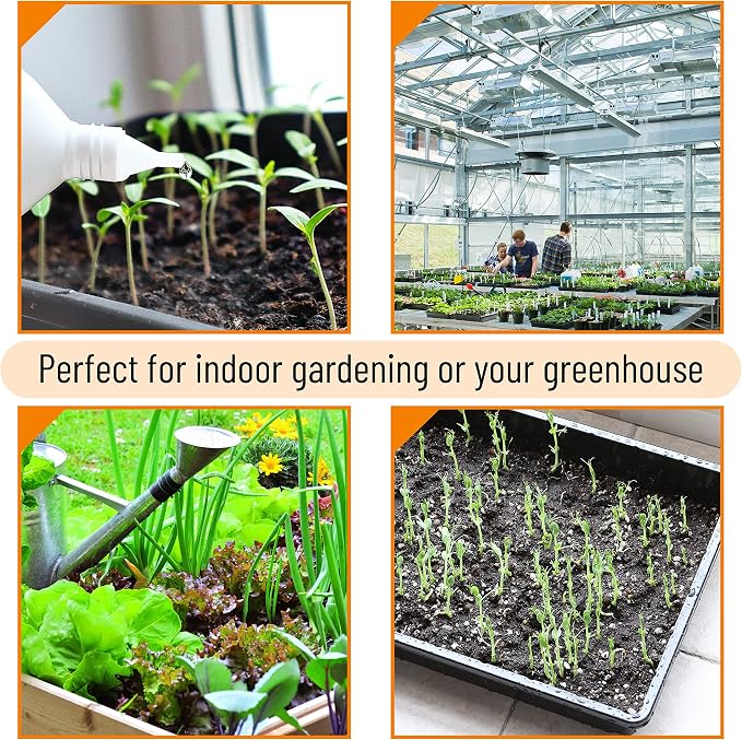 Mr. Pen- Seed Starter Trays, 5 Pack, 17"x10"x2.4" | Durable Plastic Growing Trays, Stackable and Reusable Seedling Starter Kits for Indoor, Outdoor, Greenhouse Gardening
