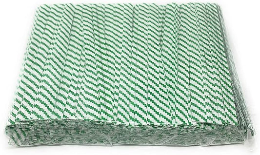 4" Length Twist Ties, 1000 Green White Plastic Coated, No Rip, Paper Ties Cello General Use, Party Favor Treat Bags, Small Orders Packaging, Closures to Secure Product (1000 Green White)