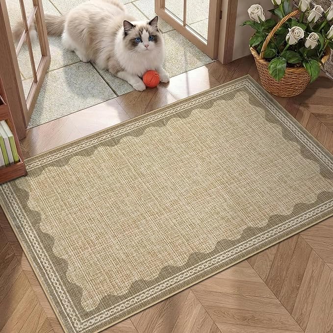 GarveeHome Scalloped Rug