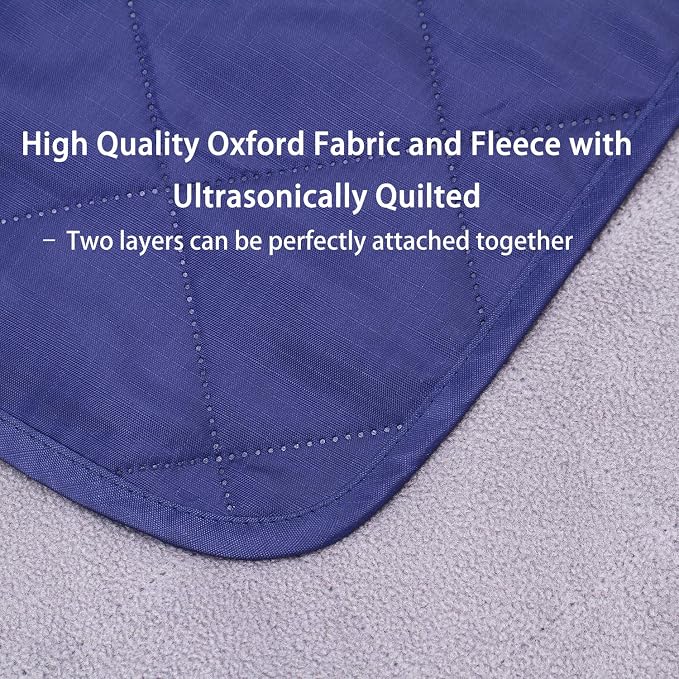 Waterproof Warm Fleece Outdoor Blanket Extra Large Lightweight Portable with Carry Bag for Stadium, Picnic, Camping, Beach, Dogs, Sofa