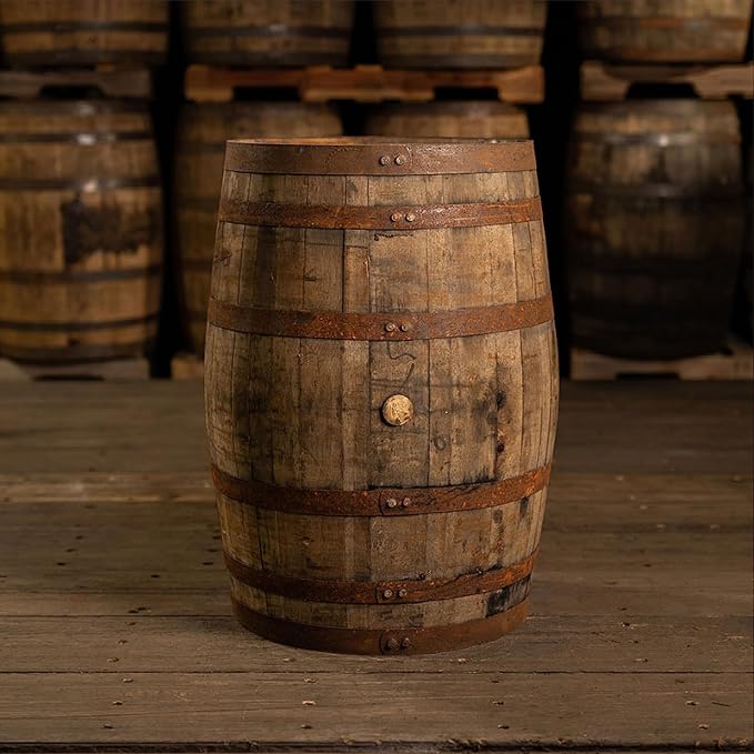 Midwest Barrel Company Authentic Bourbon/Whiskey Barrel (53 Gallon) Used Genuine American White Oak Wood Barrel for Decoration, Furniture & DIY Projects - 6 Barrels