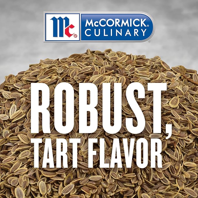 McCormick Culinary Whole Dill Seed, 15 oz - One 15 Ounce Container of Dill Seed Spice, Versatile for Use in Salads, Dressings, Bread, Entrees, Pickling and More (Pack of 2)