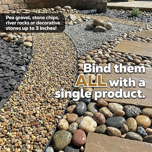 Dominator Rock Anchor 1 Gallon - Rock Glue for Landscaping Gravel & Stone, Ready to Spray, Locks in River Rock, Pea Gravel & Decorative Rock, Prevents Scattering & Washouts, Water-Based