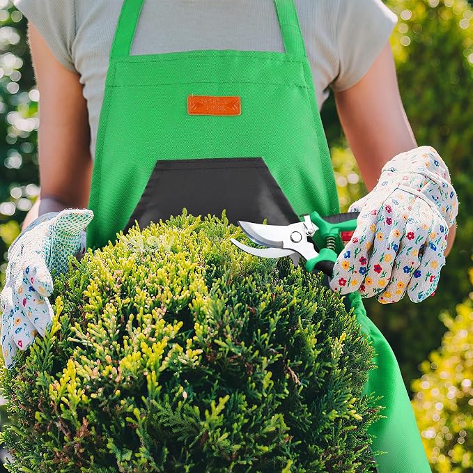 Gardening Apron,Harvest Apron with Multi-pocket for Men Women, Adjustable Cross-Back Straps, Garden Gifts for Mom,Dad