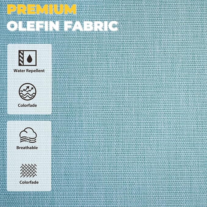 Deep Seat Patio Cushions Set 19 x 19 Inch,Olefin Fabric Outdoor Seat Cushion,Patio Furniture Cushions with Removable Cover,Rain-Proof and Fade Resistant Deep Seat Bottom & Back Cushion,1set