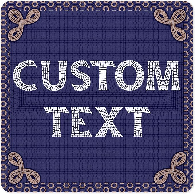 Custom Sign, Custom Street Sign, 11 Font Colors, 13 Font Styles, 4 Hole Options, 22 Sizes, 24x24 Inches, Rust Free DiBound, Fade Resistant, Made in USA by My Sign Center (Fauxsaic 1)
