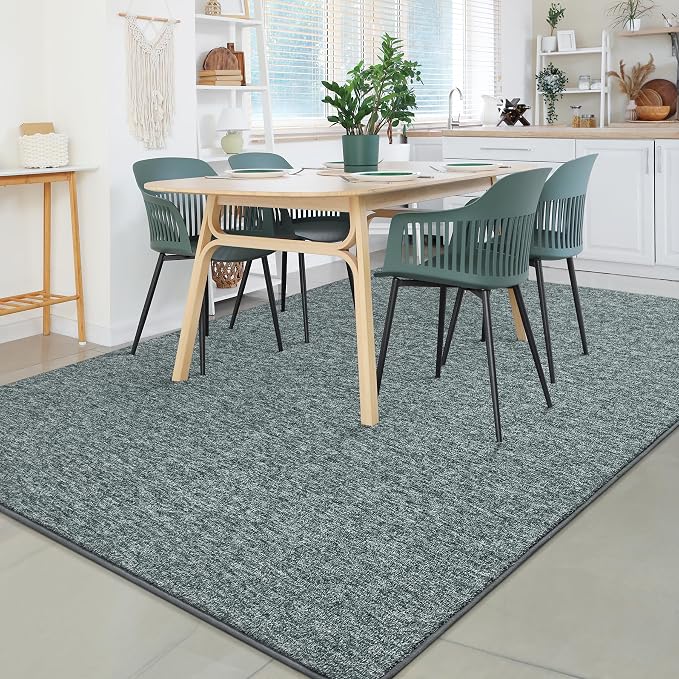 Chicrug Modern 6x9 Memory Foam Area Rugs for Bedroom Living Room | Low-pile Carpet Rug for Kids Playroom, Floor Rug for Bedside Dorm Dining Room Home, Grey and White