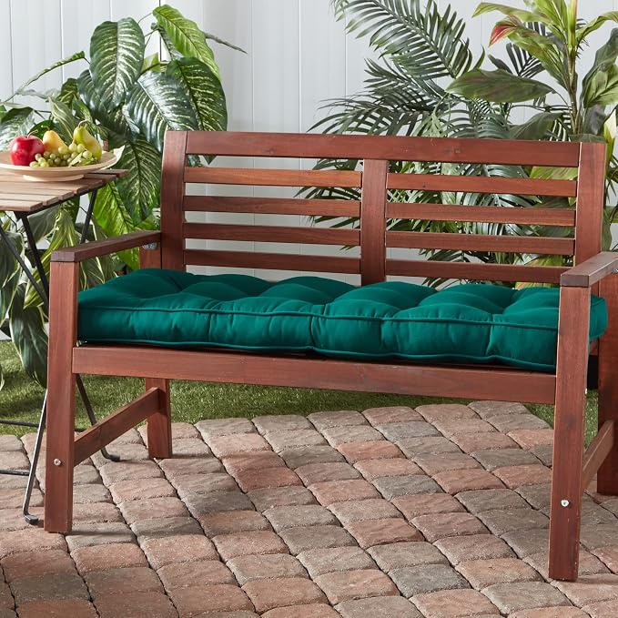 Outdoor 51 x 18-inch Sunbrella Bench Cushion, Canvas Forest