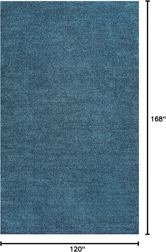 JONATHAN Y Haze Solid Low-Pile Turquoise Indoor Area Rug 10x14, Coastal,Bohemian,Minimalist,Classic, Easy-Cleaning for Living Room,Bedroom,Kitchen,Pet Friendly,Non-Shedding (SEU100H-14)