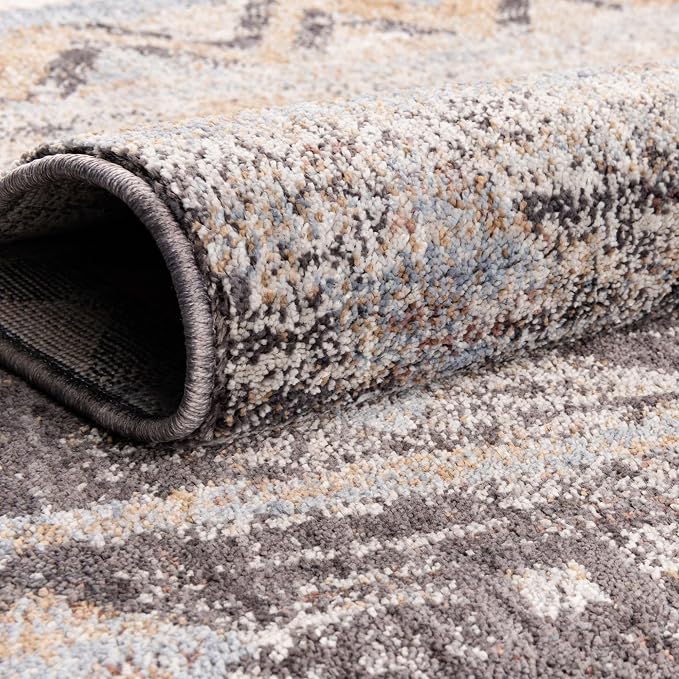 Unique Loom Eco Southwestern Collection Area Rug - Tubac (Runner 2' 7" x 12' 0", Khaki Gray/Black)
