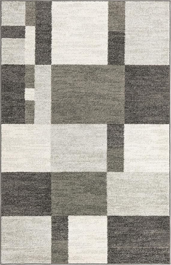 Unique Loom Autumn Collection Area Rug - Providence (5' 3" x 8' Rectangle, Gray/ Ivory)