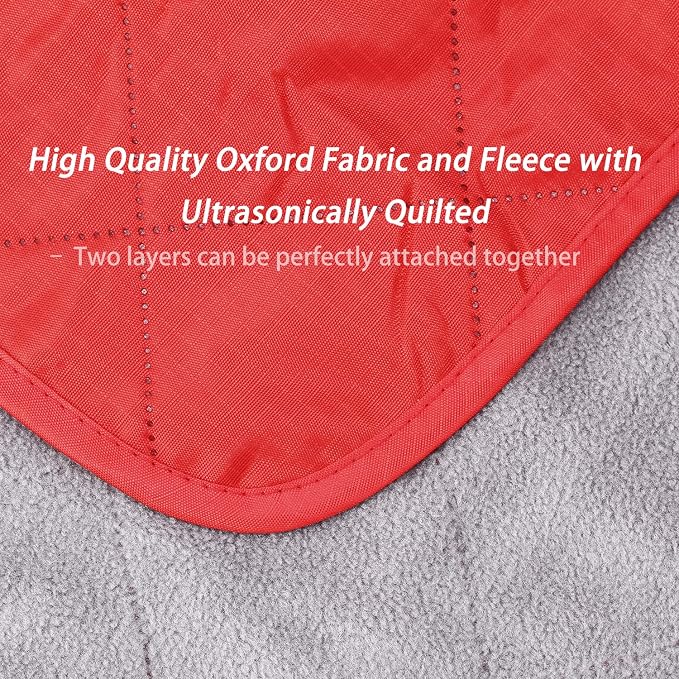 Waterproof Warm Fleece Outdoor Blanket Extra Large Lightweight Portable with Carry Bag for Stadium, Picnic, Camping, Beach, Dogs, Sofa