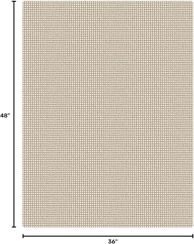 KOZYFLY Washable 3x4 Entry Area Rug, Braided Throw Rugs for Entryway, Non Slip Door Mat Indoor Outdoor Entrance, Front Porch Foyer Carpet for Kitchen, mudroom, Bathroom, Ivory/Camel/Brown