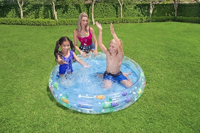 Bestway Ocean Themed Paddling Pool | Inflatable Pool for Kids, Kiddie Swimming Pool, Easy Set Up, Multiple of Designs