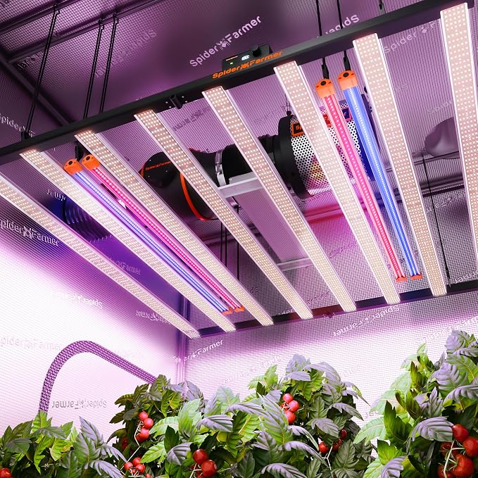 Spider Farmer SUPP-UV60 & IR30 LED Grow Light Bars Set 35.4" Long, 365-370nm UV & 730-745nm IR Supplemental Light for Indoor Plants, Grow Tents
