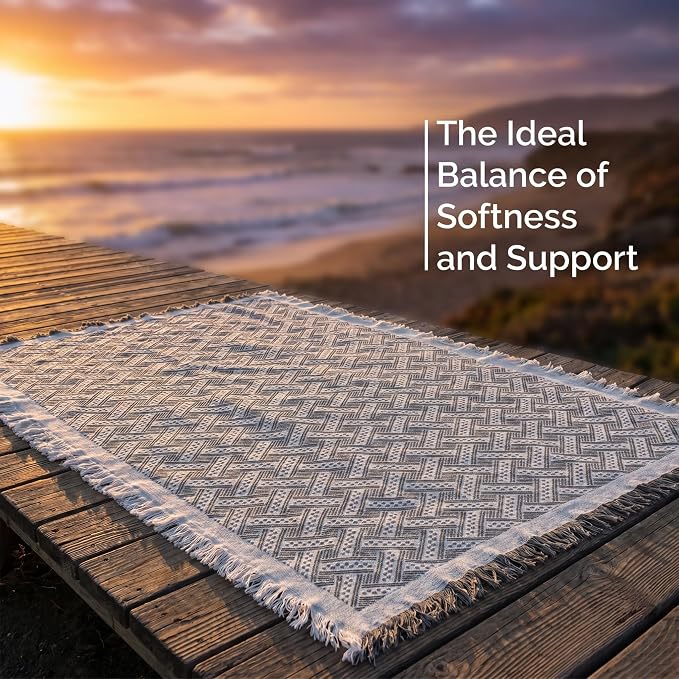 70x70 Bohemian Picnic Mat Extra Large, Sand Proof Outdoor Camping Blanket Machine Washable, Lightweight Portable Travel Tarp for 5-7 Adults Beach Park Grass (Gray-T-Grid)