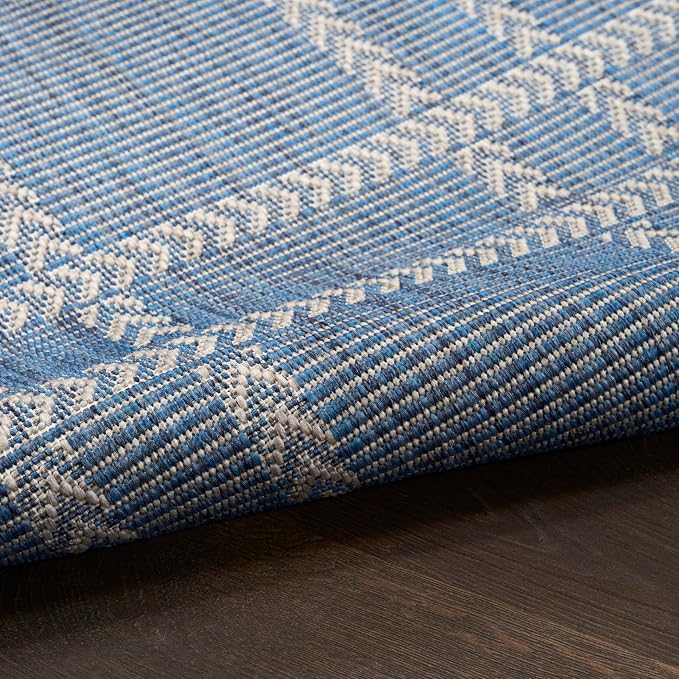 Nourison Home Horizon Indoor/Outdoor Navy 5' x 7' Area Rug - Easy Clean, Non Shedding, Bed Room, Living Room, Dining Room, Kitchen (5' x 7')