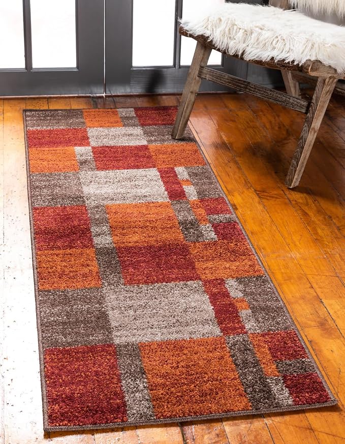 Unique Loom Autumn Collection Area Rug - Providence (2' 7" x 12' Runner, Multi/ Beige)
