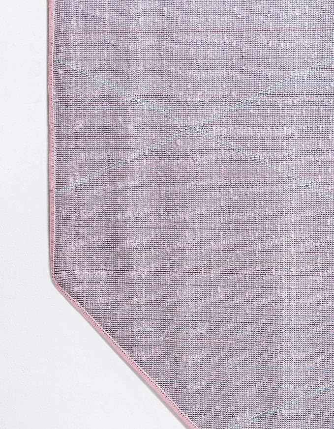 Unique Loom Trellis Frieze Collection Area Rug - Geometric (5' Octagon, Light Pink/ Ivory)