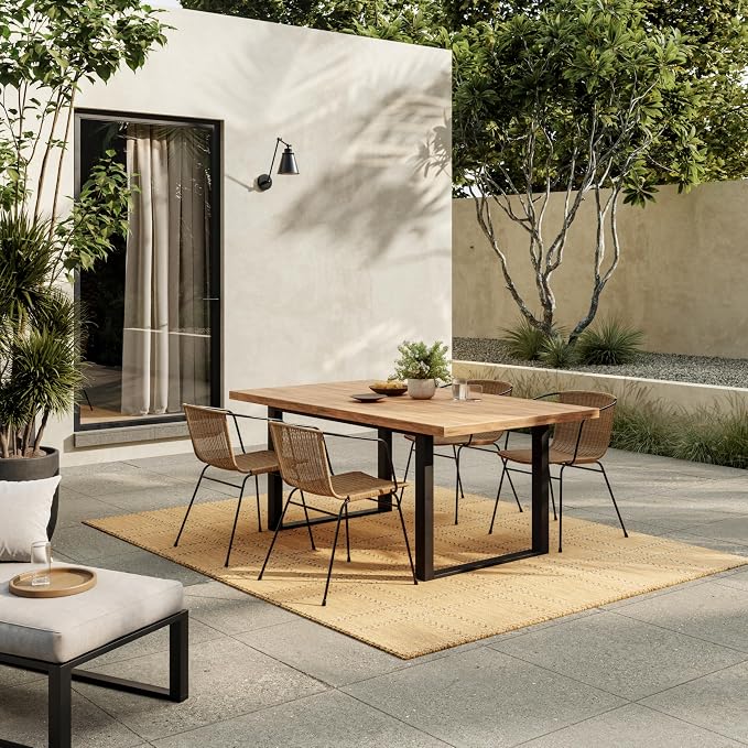 Nourison Home Horizon Indoor/Outdoor Natural 5' x 7' Area Rug - Easy Clean, Non Shedding, Bed Room, Living Room, Dining Room, Kitchen (5' x 7')