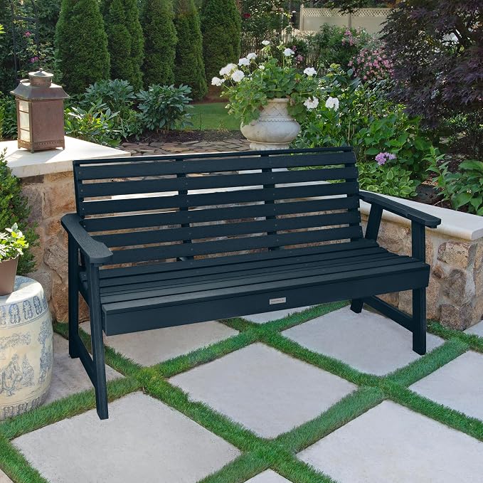 Highwood Weatherly Garden Bench, 5 Feet, Federal Blue